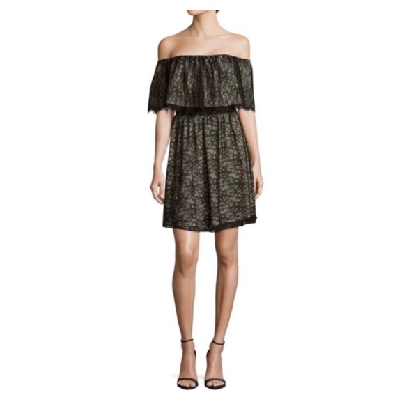 NWT ALICE+OLIVIA Suzy Off The Shoulder Lace Dress - Picture 9 of 10